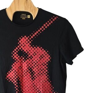 Polo Ralph Lauren XXL Black T-Shirt Big Pony Graphic Print Signature